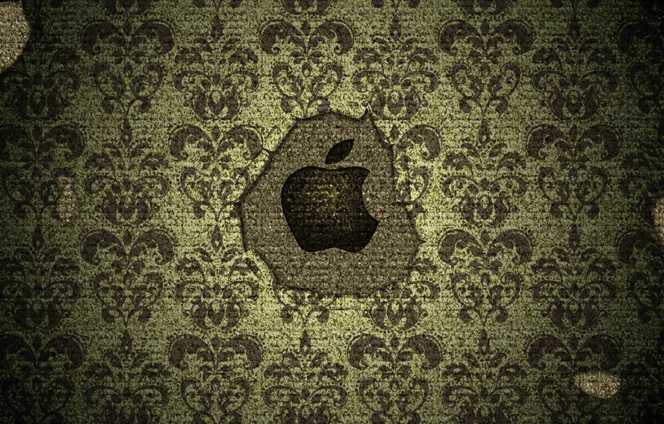 Фото обои apple, яблоко, текстура, логотип, mac, logo