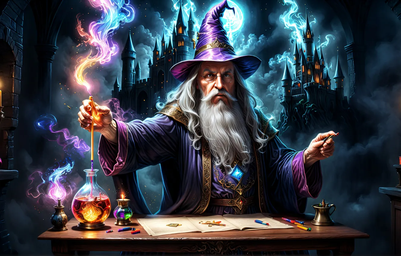 Фото обои fantasy, wizard, magician