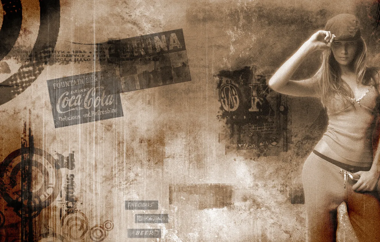 Фото обои сепия, wallpaper, vintage