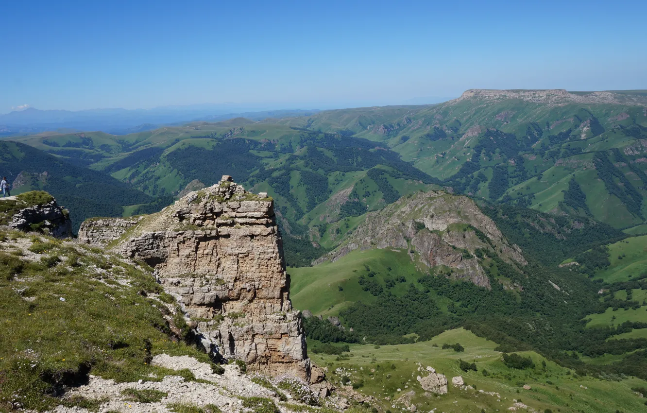 Фото обои горы, кавказ, плато Бермамыт, пейзаж горы