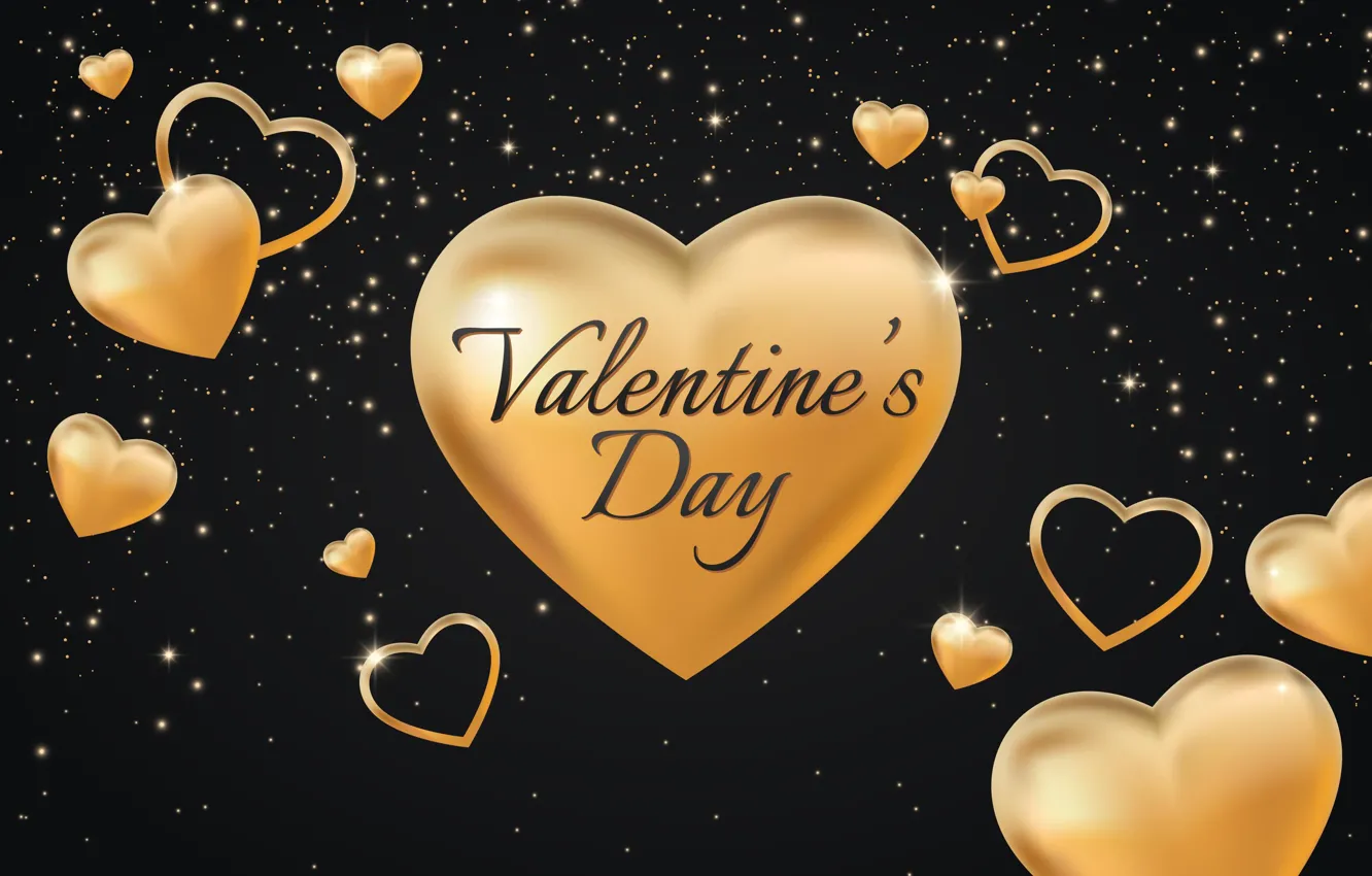 Фото обои любовь, романтика, сердце, сердечки, golden, love, happy, romantic