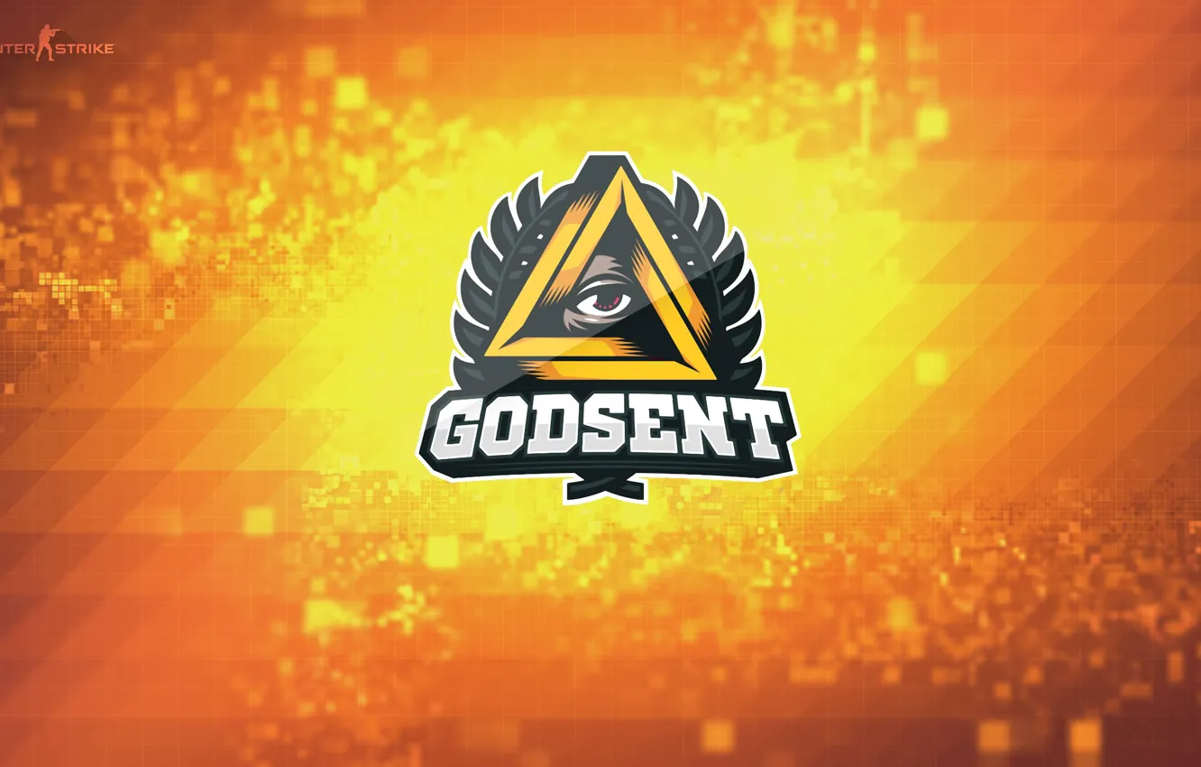 Фото обои logo, team, bokeh, counter-strike, pixels, global offensive, csgo, cs go