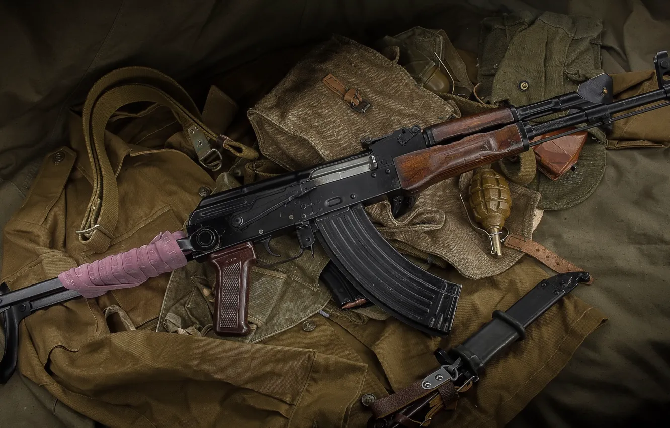 Фото обои оружие, автомат, weapon, АКМ, assault Rifle
