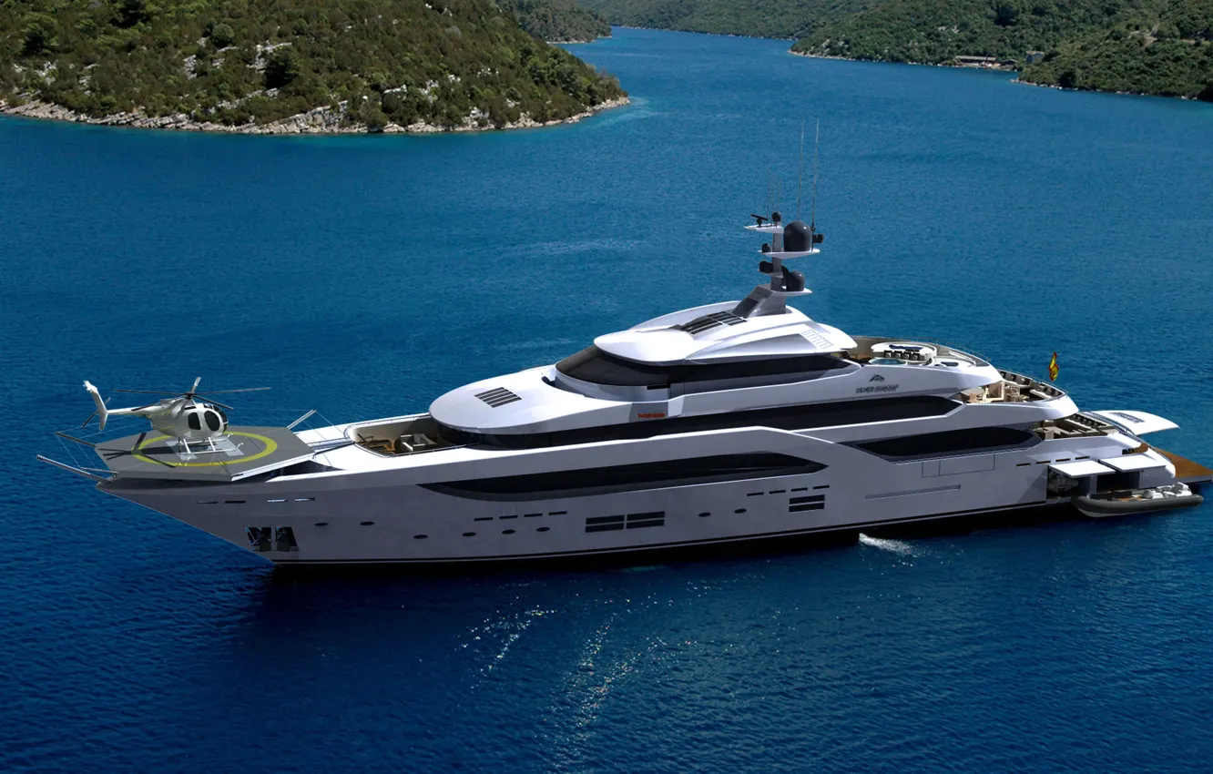 Фото обои luxury, yacht, motor, steel mega yacht