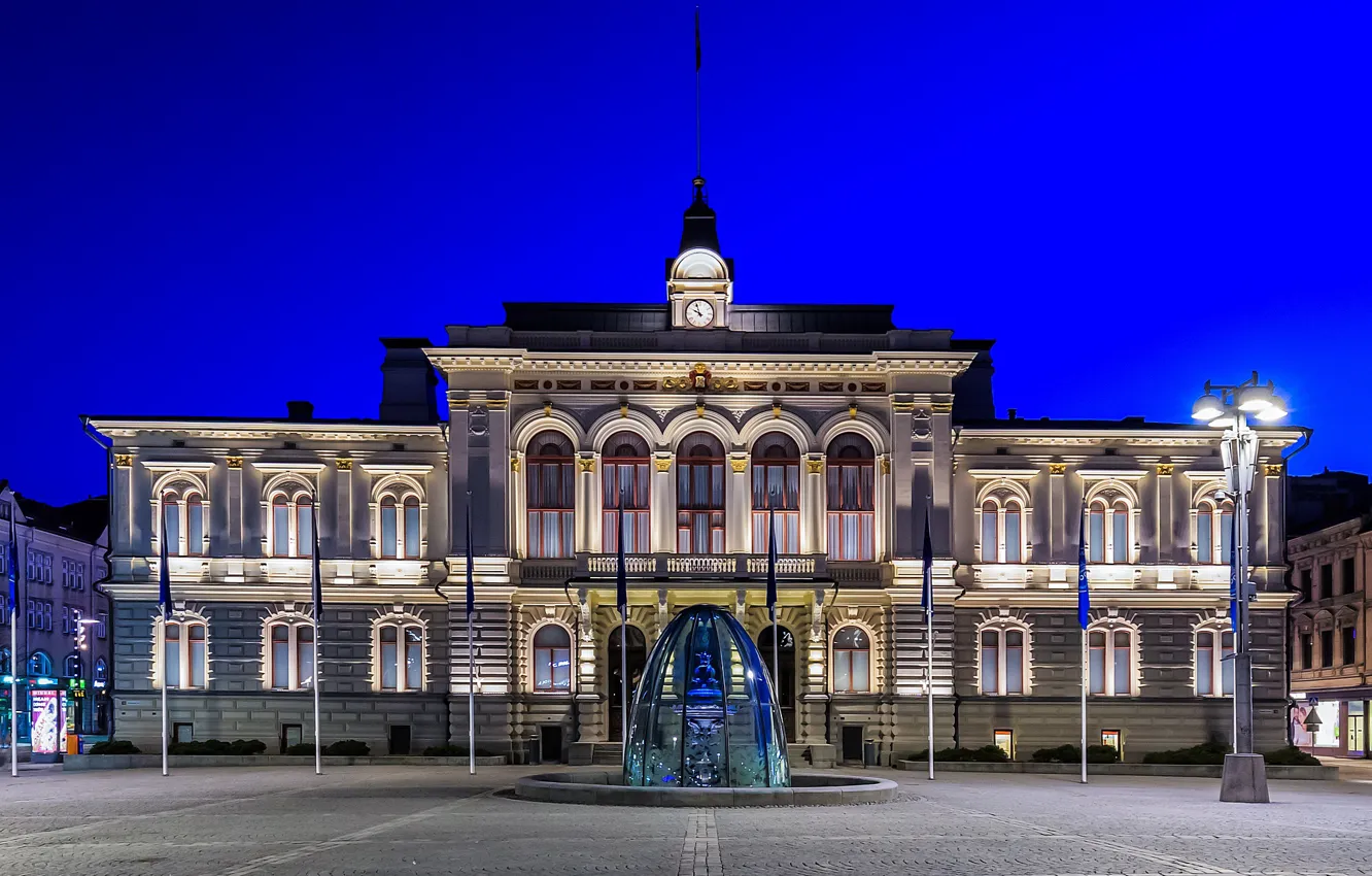 Фото обои Финляндия, Finland, Тампере, Tampere, Tampere City Hall