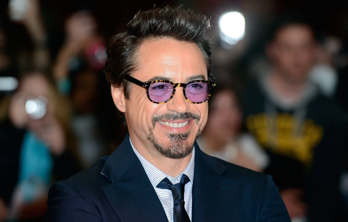 Фото обои улыбка, очки, актёр, Роберт Дауни Мл., Robert Downey Jr.