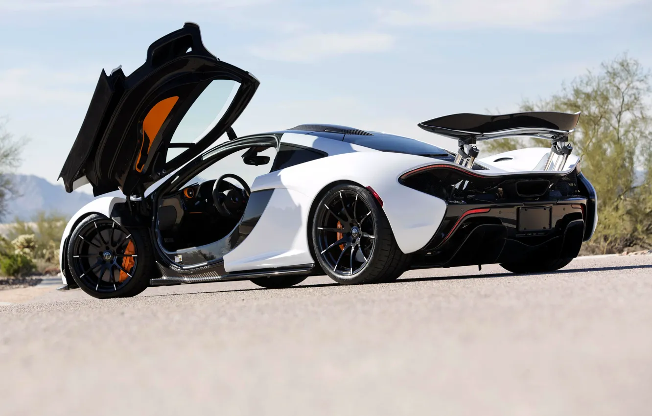 Фото обои McLaren, Макларен, Дверь, Гиперкар, Гибрид, P1