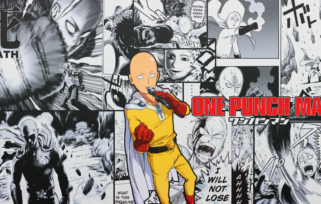 Фото обои аниме, аниме обои, One-Punch Man, сайтама