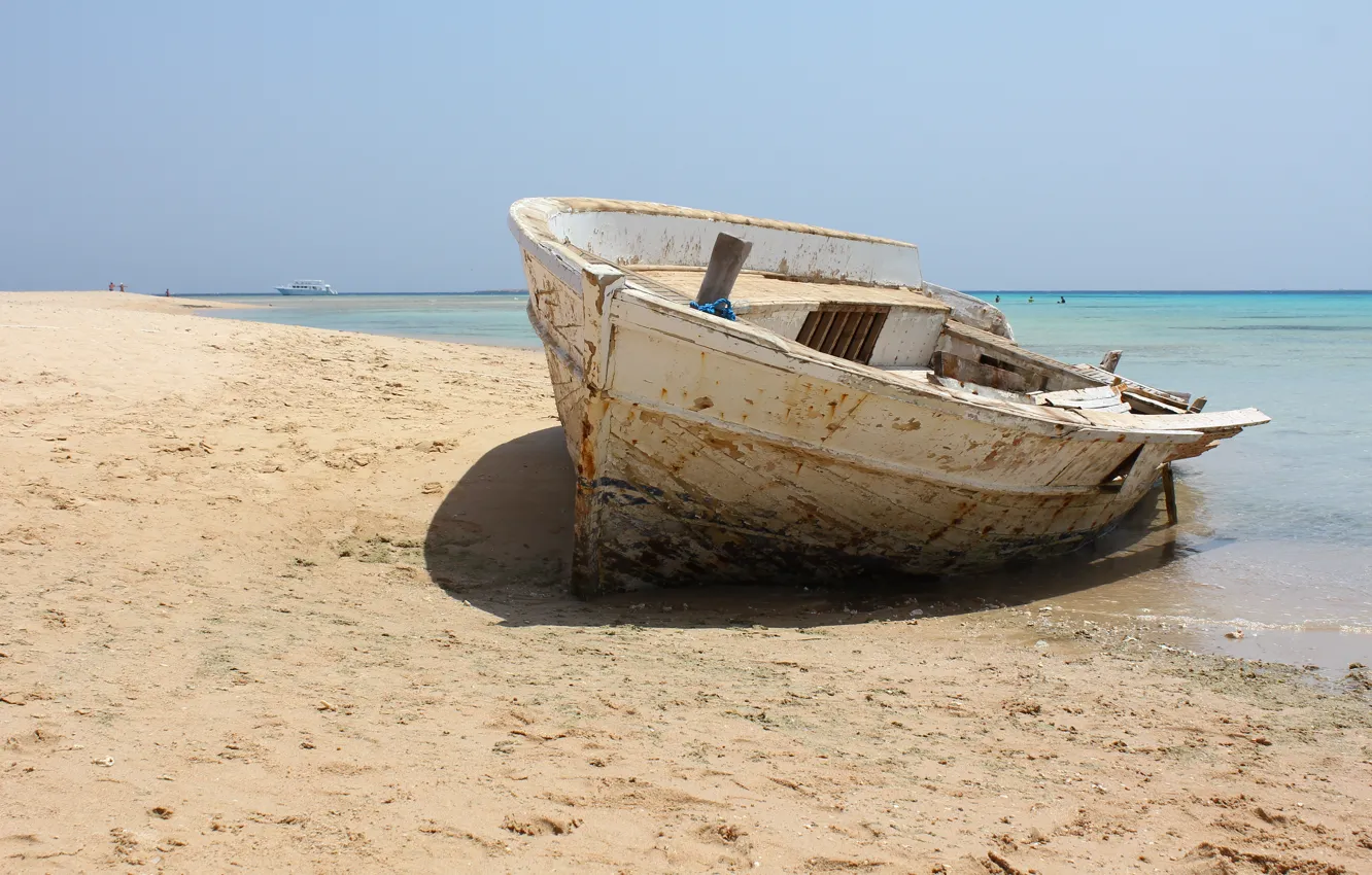 Фото обои море, лодка, Египет