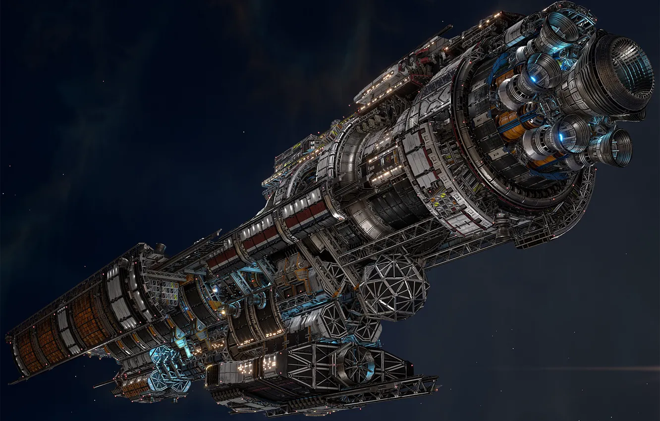 Фото обои транспорт, корабль, аппарат, Fractured Space, USR Disruptor