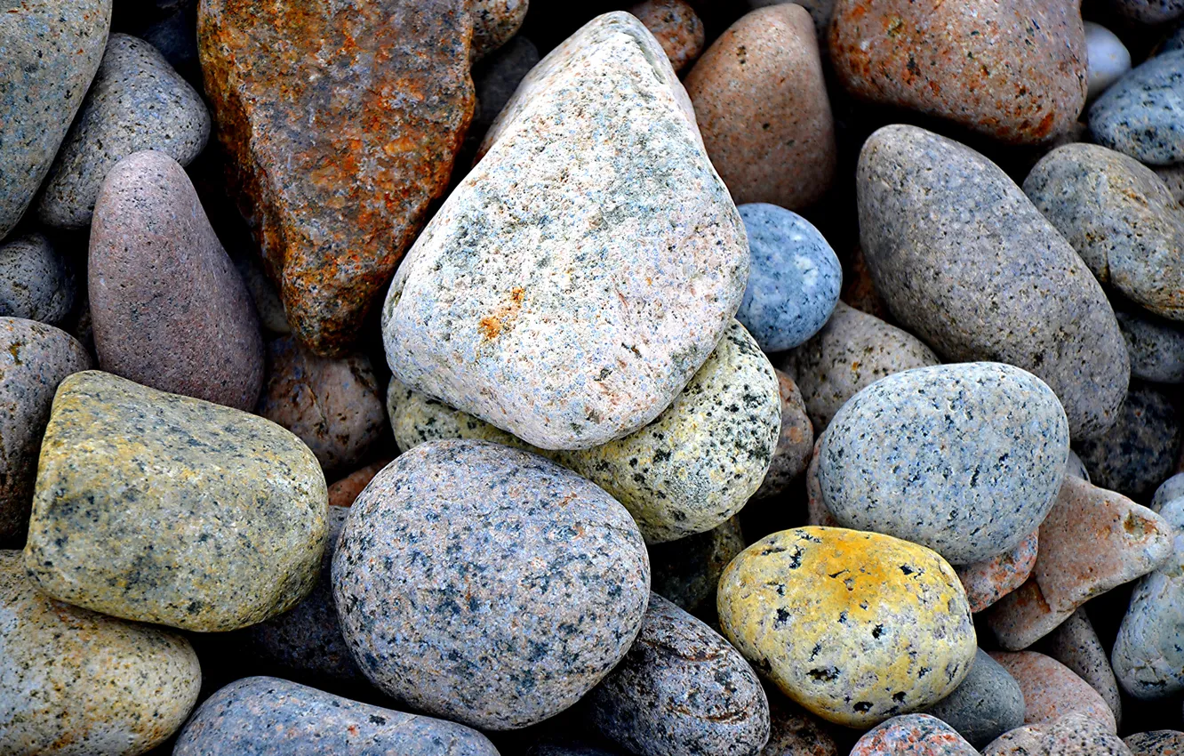 Фото обои море, галька, камни, цвет, камешки