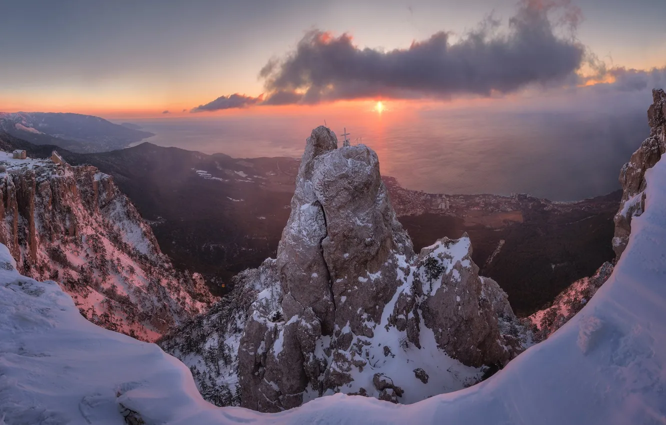 Фото обои Крым, Ай-Петри, ледяные скалы, Александр Трашин