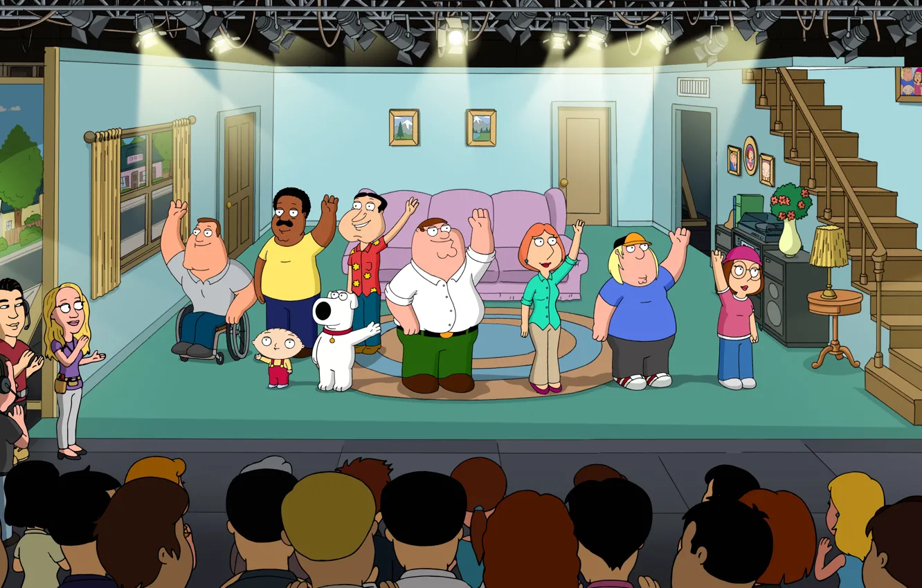 Фото обои Гриффины, Стьюи, Крис, Megatron, Family Guy, Мультфильм, Brown, Кливленд
