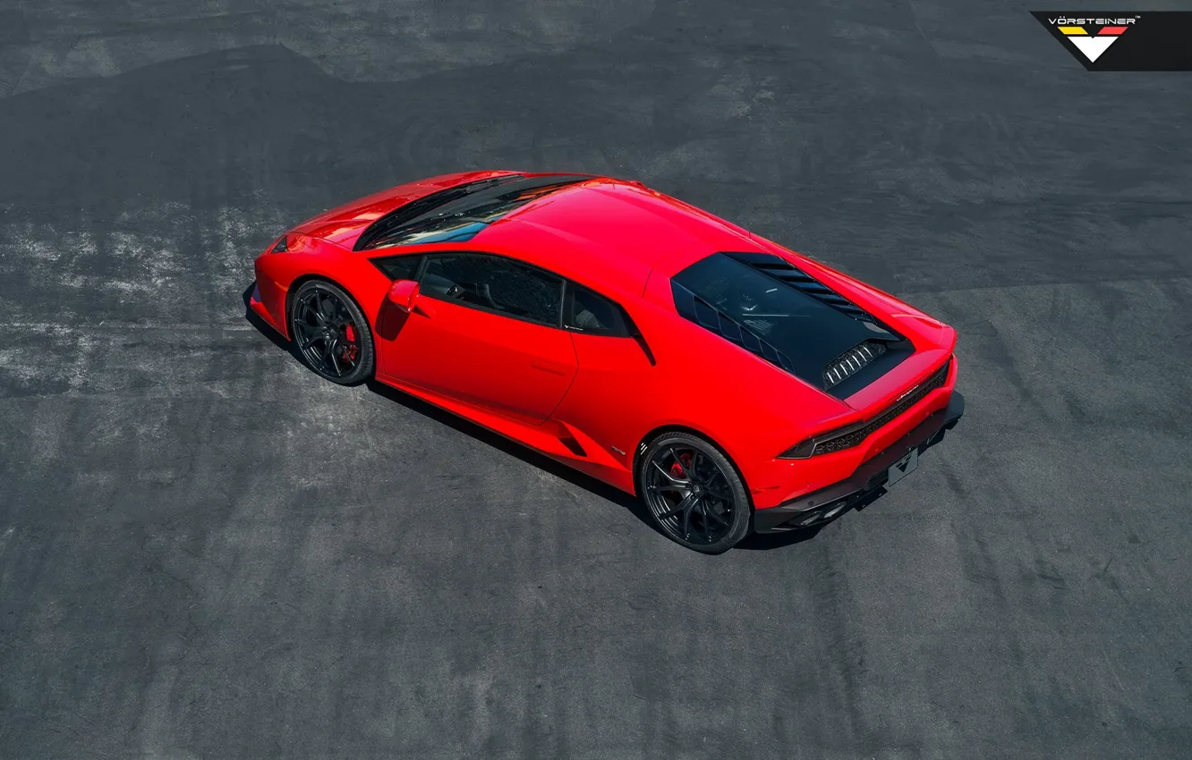 Фото обои Красный, Lamborghini, Тюнинг, Red, Vorsteiner, Ламборгини, Huracan