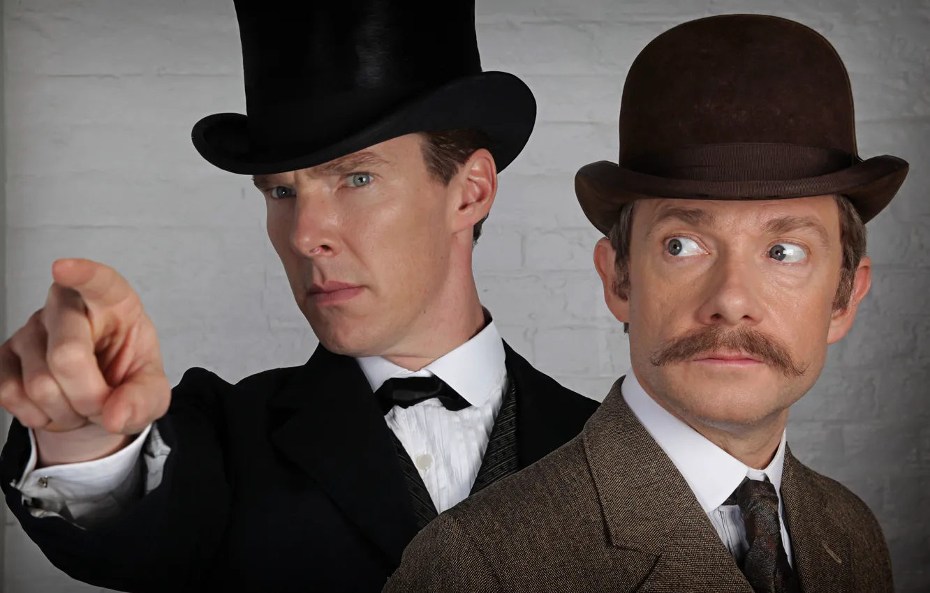 Фото обои усы, Шерлок Холмс, шляпы, Sherlock bbc, Sherlock, Sherlock BBC, Sherlock Holmes, Sherlock (сериал)