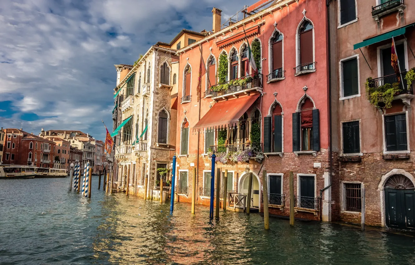 Фото обои вода, дома, канал, венеция