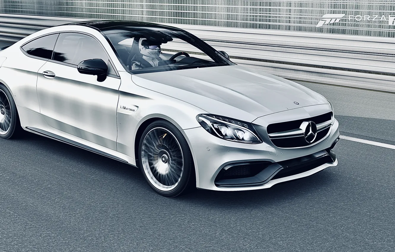 Фото обои HDR, Mercedes, Benz, AMG, Coupe, C Class, Game, FM7