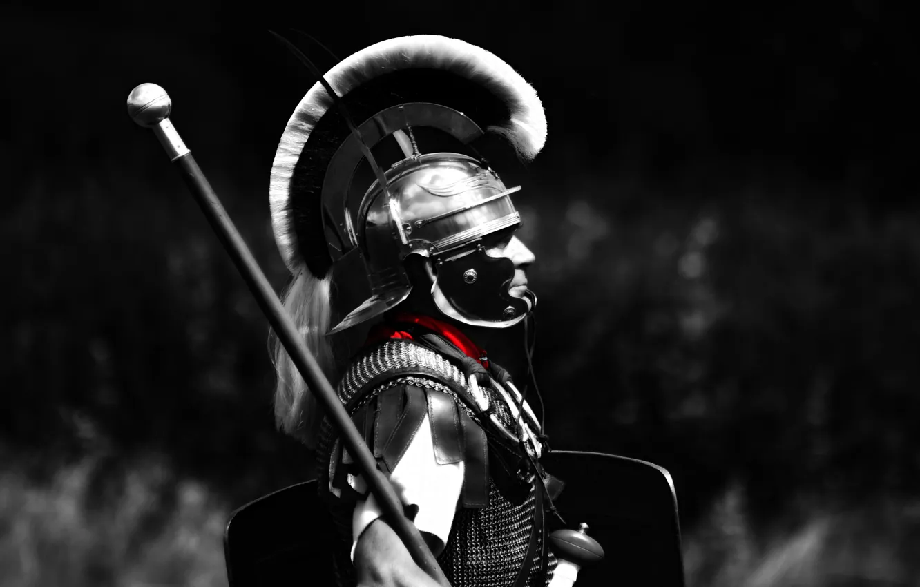 Фото обои фон, доспехи, Рим, шлем, мужчина, Центурион, легионер