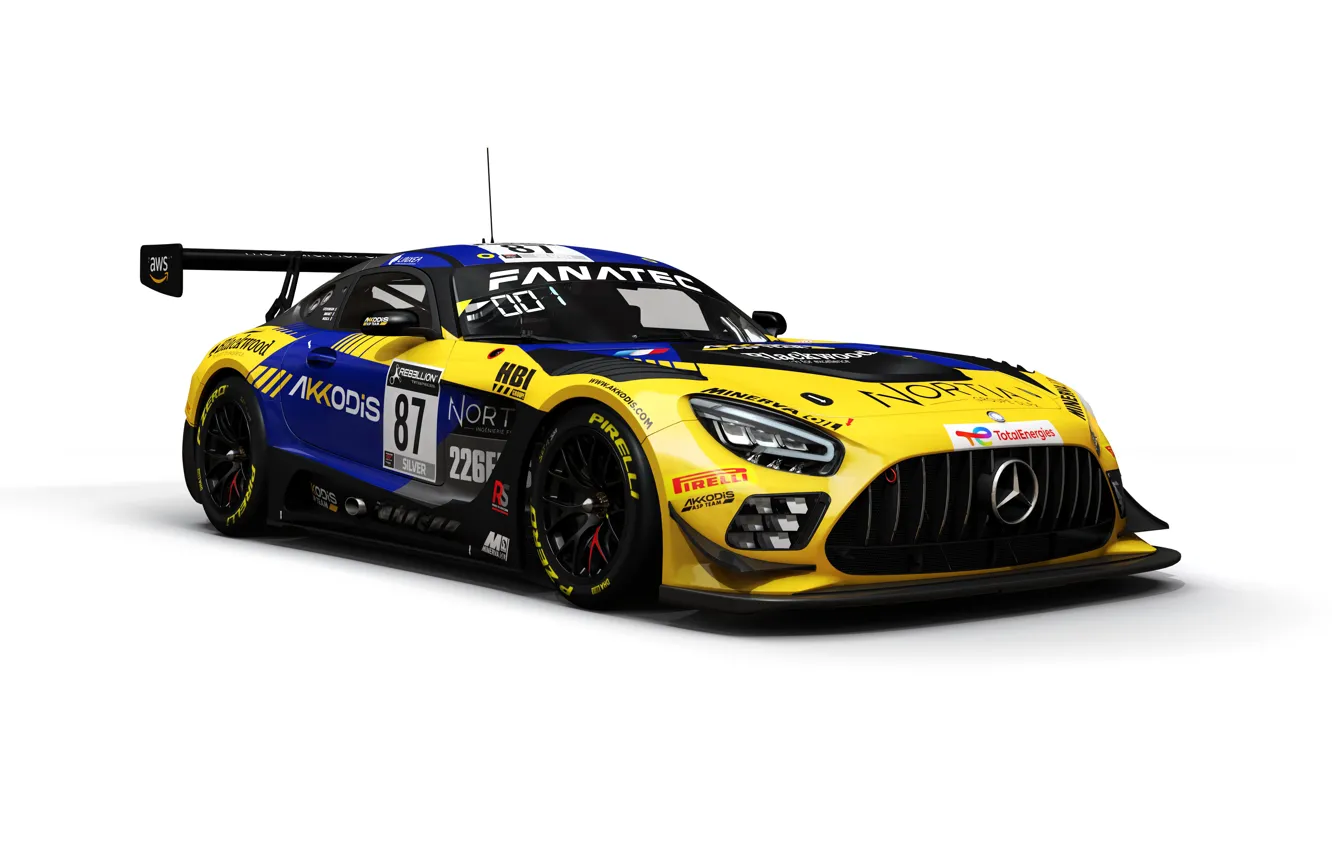 Фото обои Mercedes, Mercedes-AMG GT3, 2022, Spa24h, AKKODIS ASP Team, №87