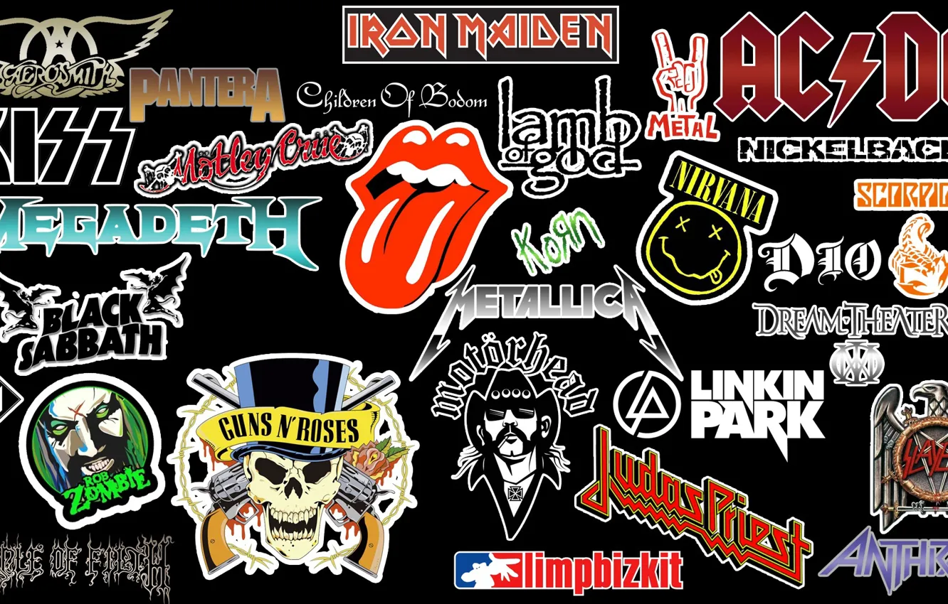 Фото обои логотип, эмблема, rock, рок, рок-н-ролл, rock n roll