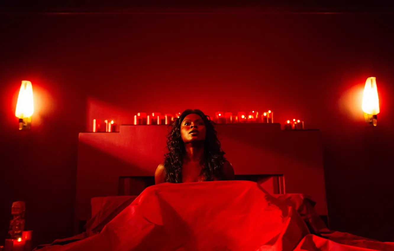 Фото обои red, woman, immortal, goddess, god, HBO, tv series, American Gods