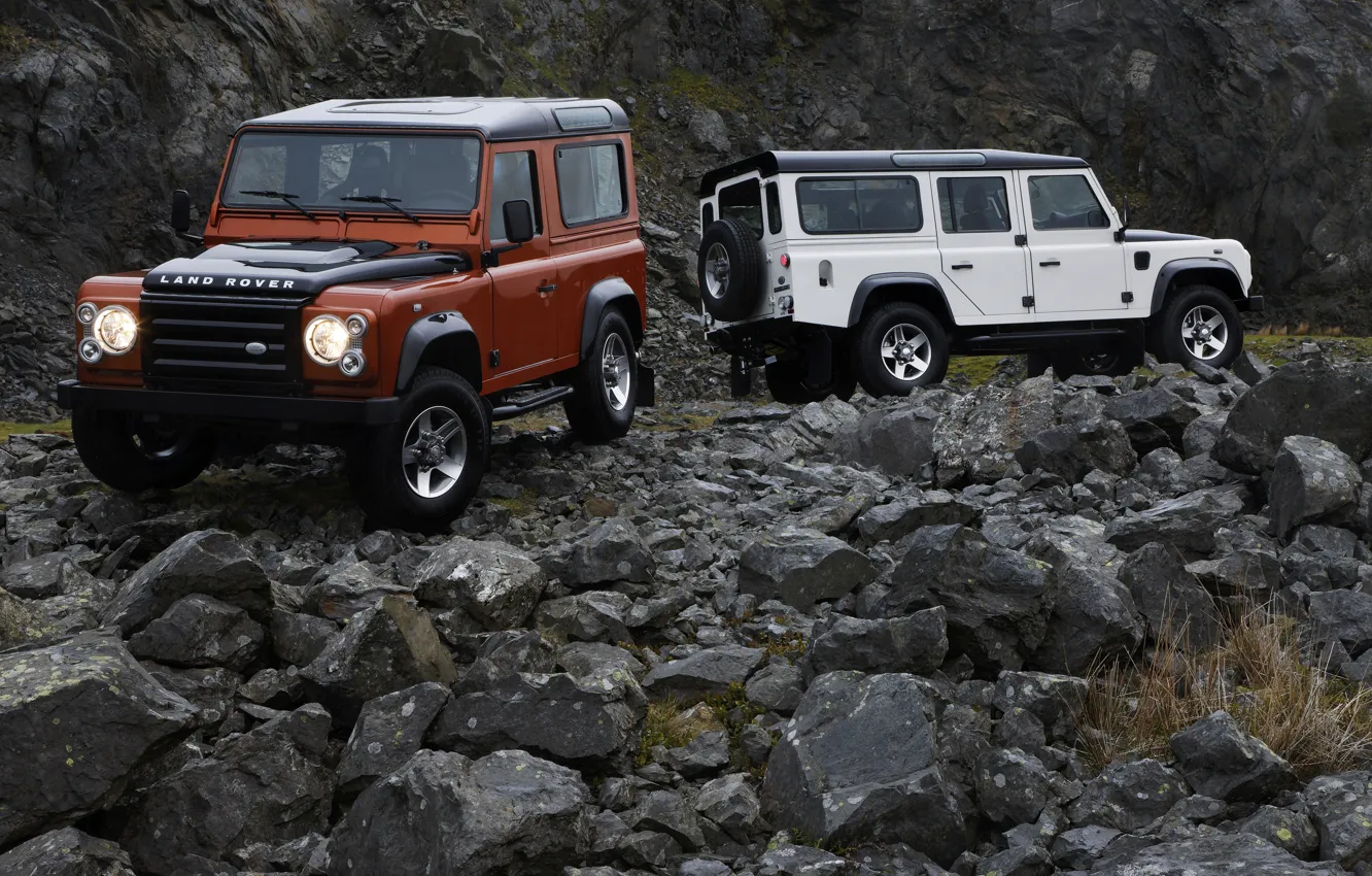 Фото обои камни, Land Rover, 2009, Defender, Limited Edition