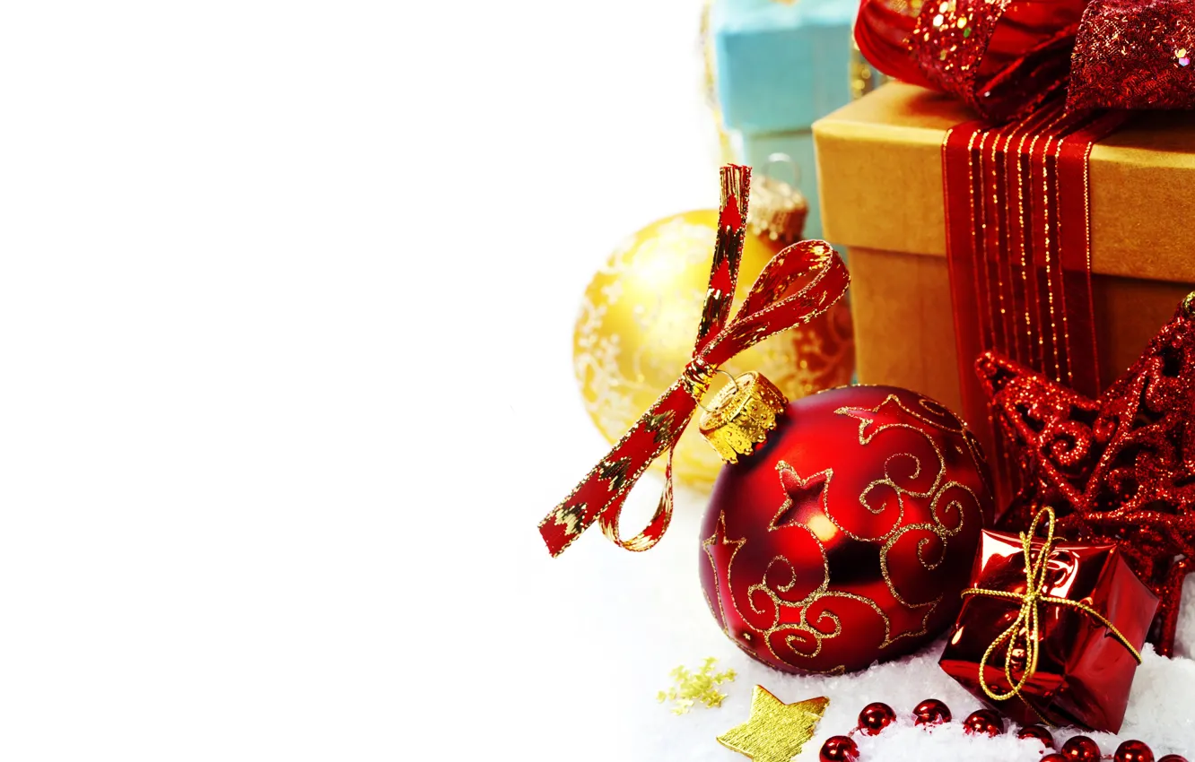 Фото обои шарики, украшения, праздник, Новый Год, Рождество, Christmas, New Year