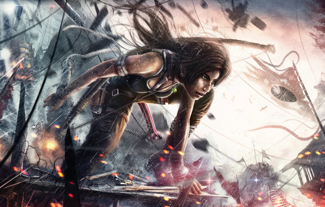 Фото обои девушка, арт, Tomb Raider, Лара Крофт, Lara Croft