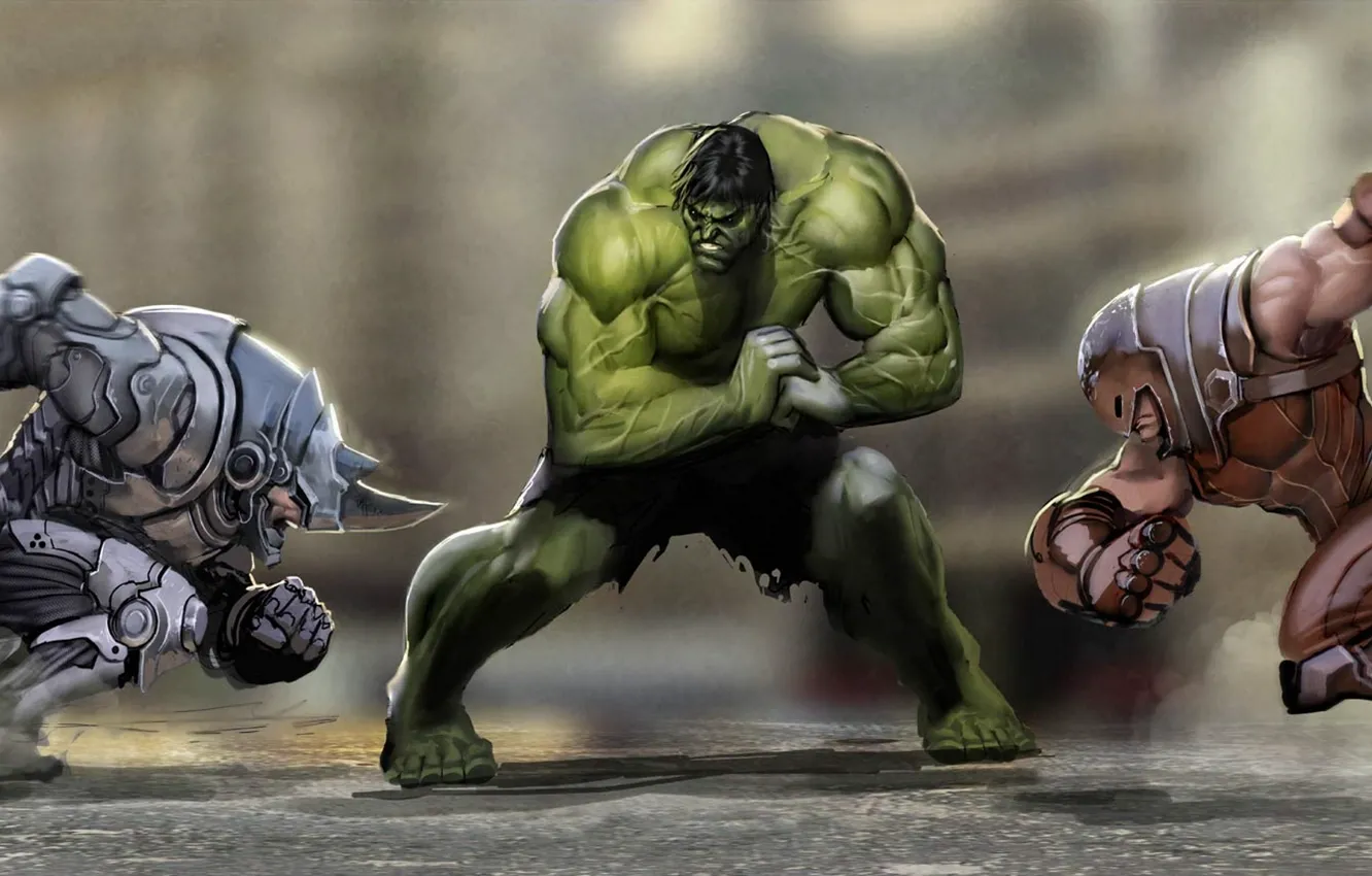 Фото обои бой, Халк, Hulk, Marvel, комикс, fight, comics, Juggernaut