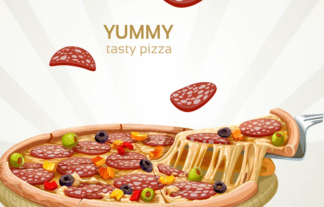 Фото обои black, Pizza, italian pizza