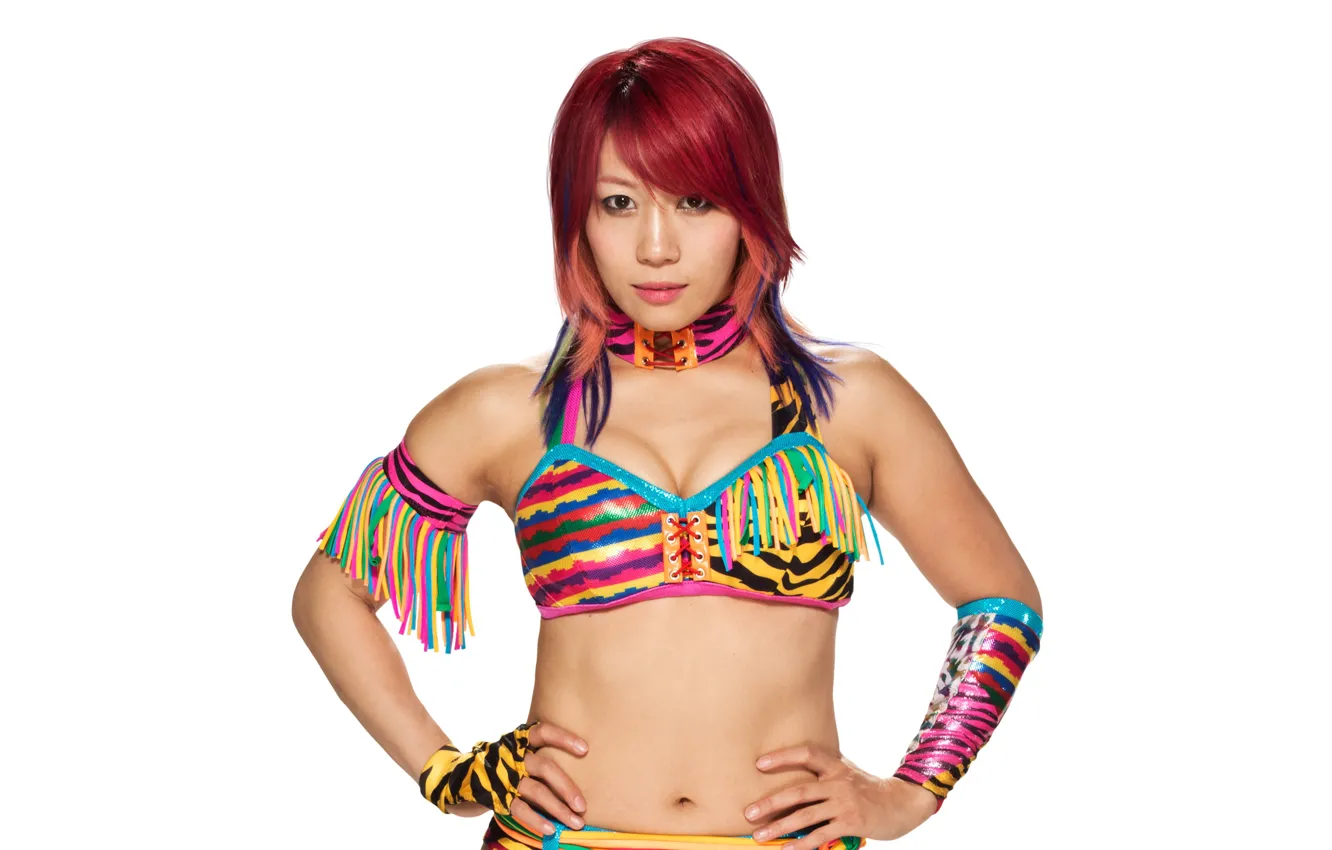 Фото обои взгляд, поза, Asuka, рестлер, WWE, Raw, Аска