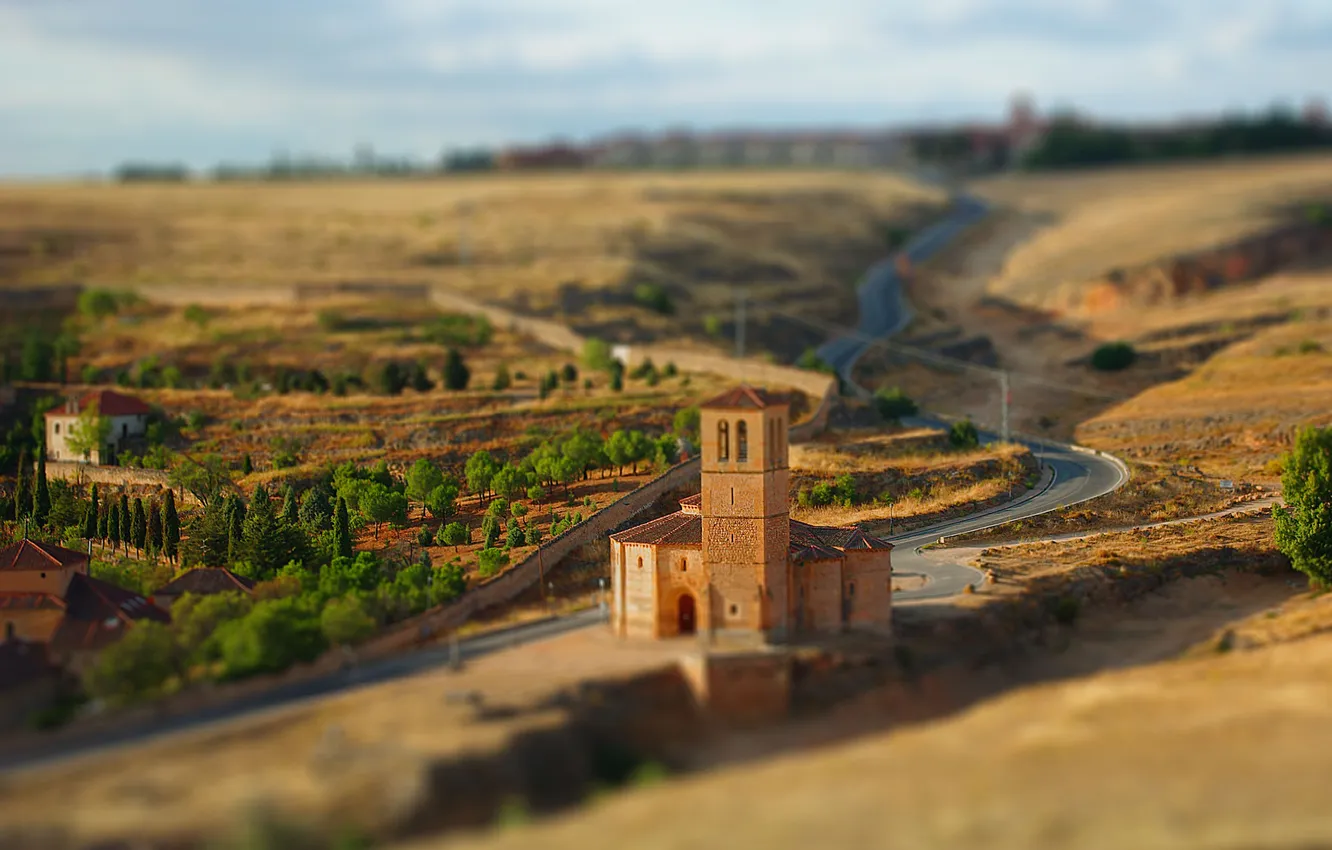 Фото обои город, temple, Veracruz, Веракрус, tiltshift