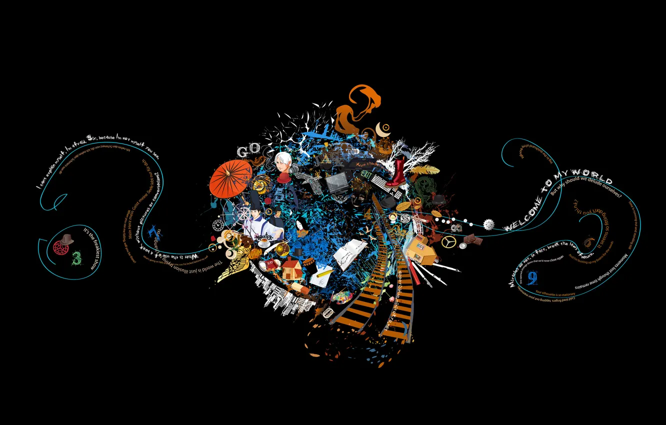 Фото обои аниме, Vector Art, Welcome to My World