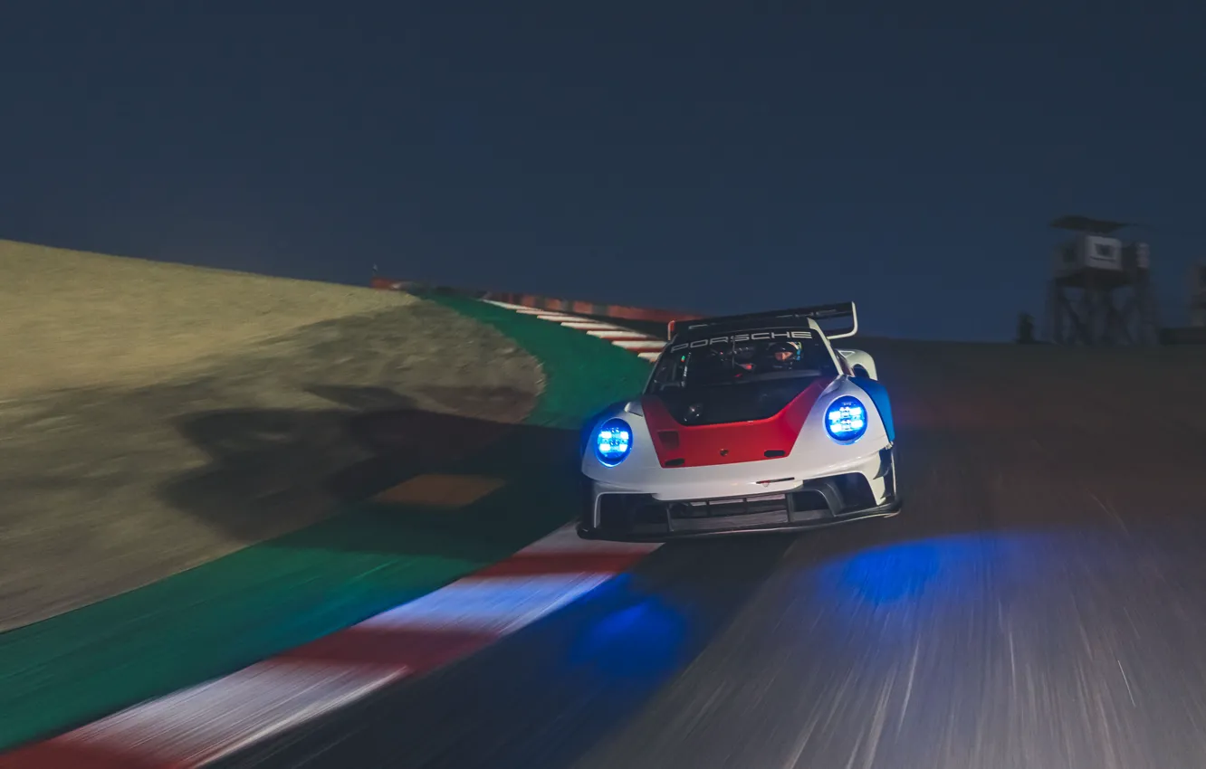Фото обои car, 911, Porsche, track, front view, Porsche 911 GT3 R rennsport