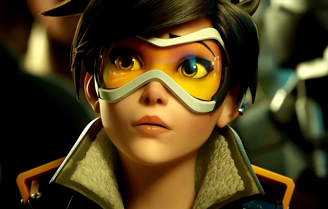 Фото обои Blizzard Entertainment, Overwatch, Tracer, Трейсер