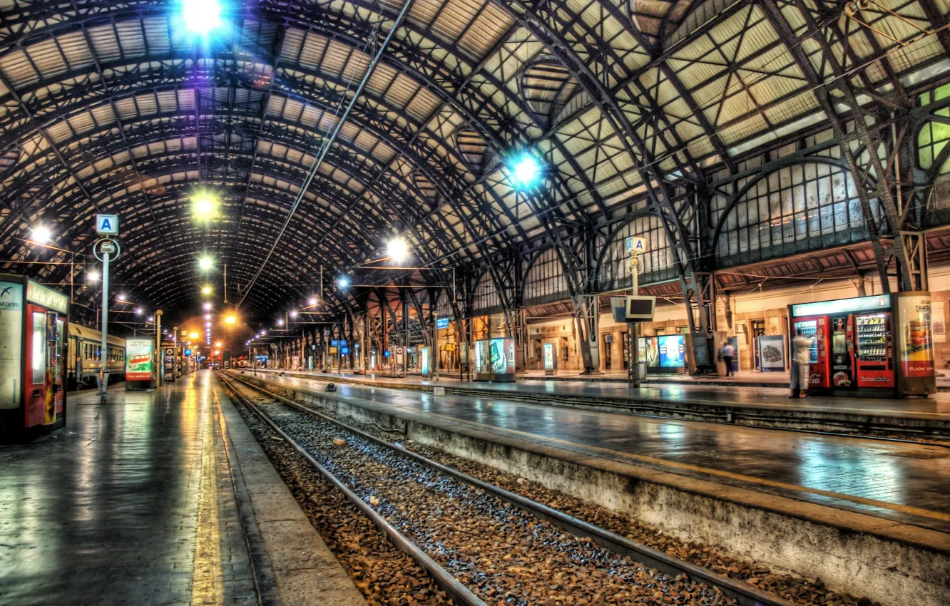 Фото обои Train, Milan, Milano, Architecture, Railroad