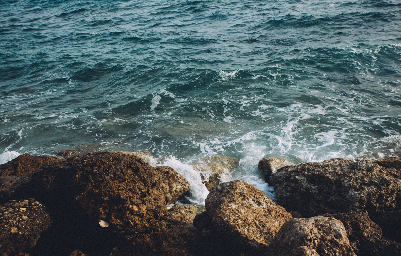 Фото обои вода, камни, средиземное море