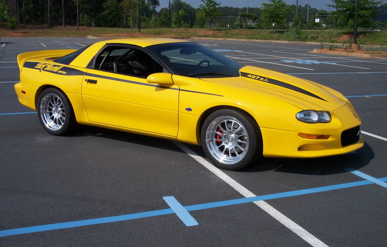 Фото обои желтый, Chevrolet, camaro