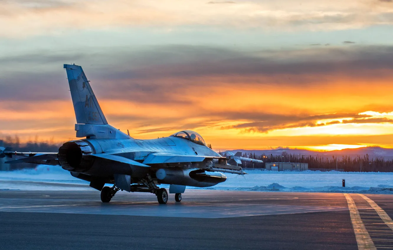 Фото обои F-16, Fighting Falcon, General Dynamics, истребитель четвёртого поколения, американский многофункциональный лёгкий, 354th Fighter Wing, Aggressor …