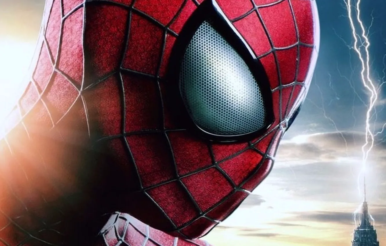 Фото обои new york, человек паук, flash, spider man, the amazing spider man 2