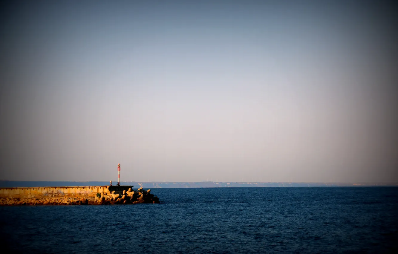 Фото обои море, волны, лето, маяк, Болгария