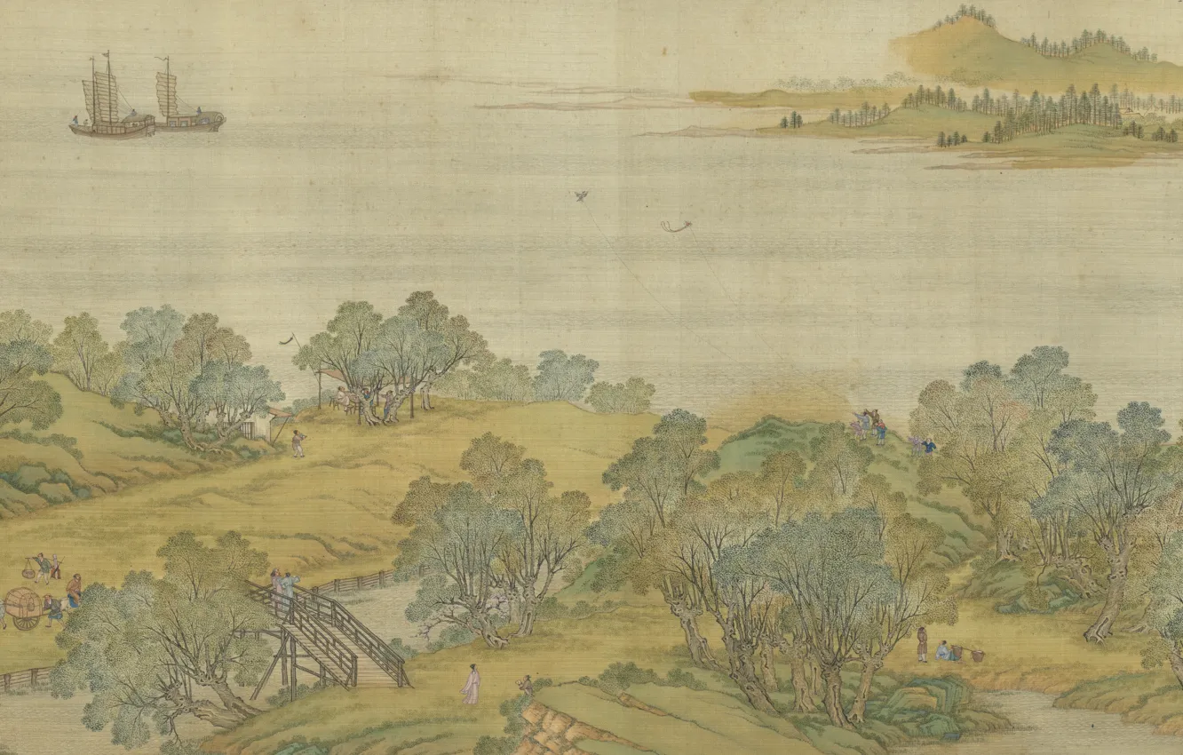 Фото обои Art, Painting, Chinese paintings
