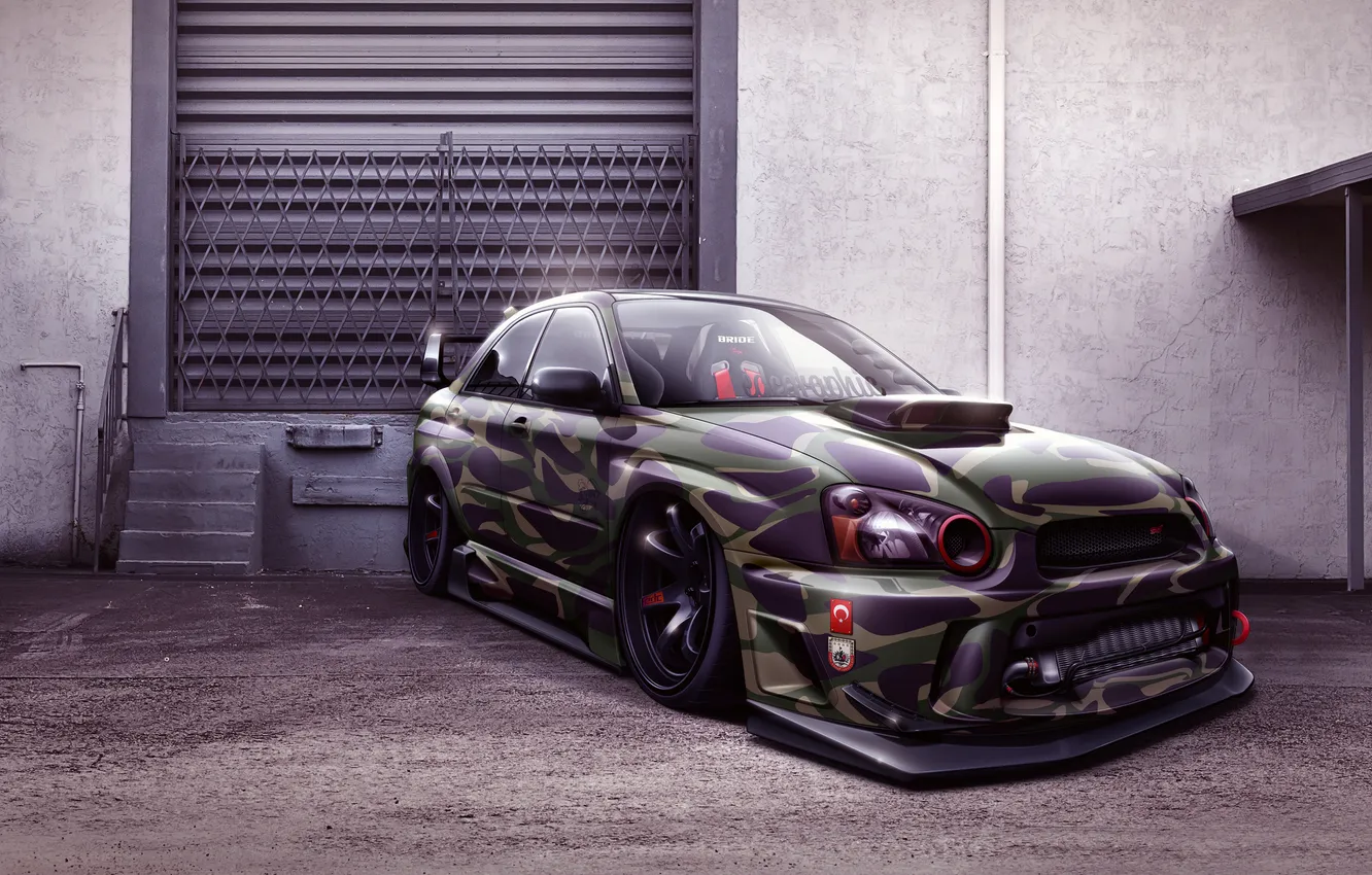 Фото обои subaru, wrx, impreza, субару, рисованая, sti, edc graphic