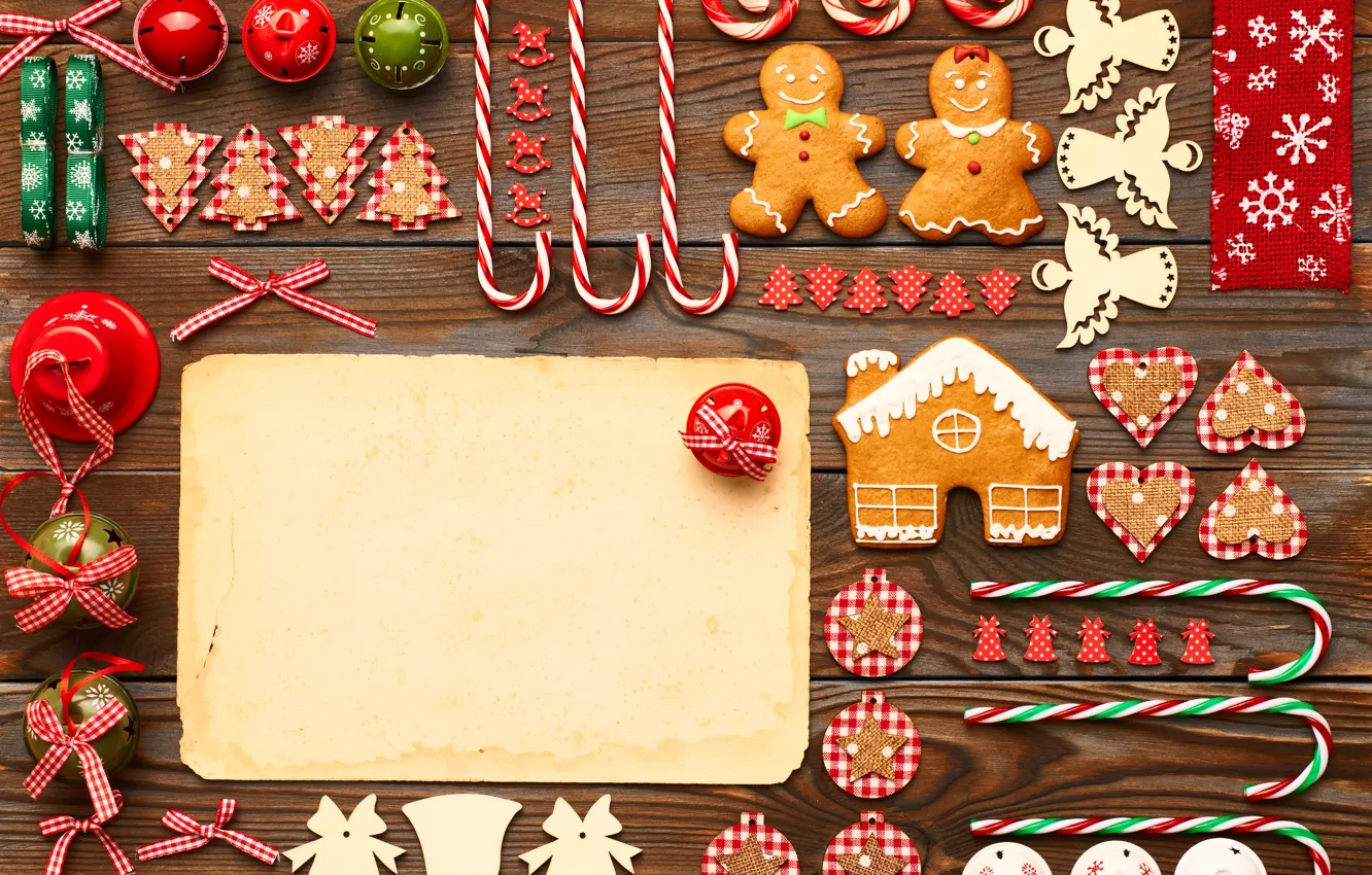 Фото обои merry christmas, cookies, decoration, xmas, gingerbread