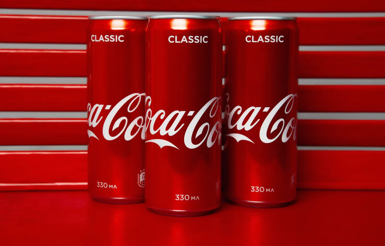 Фото обои баночки, напиток, Coca-Cola, Кока-Кола