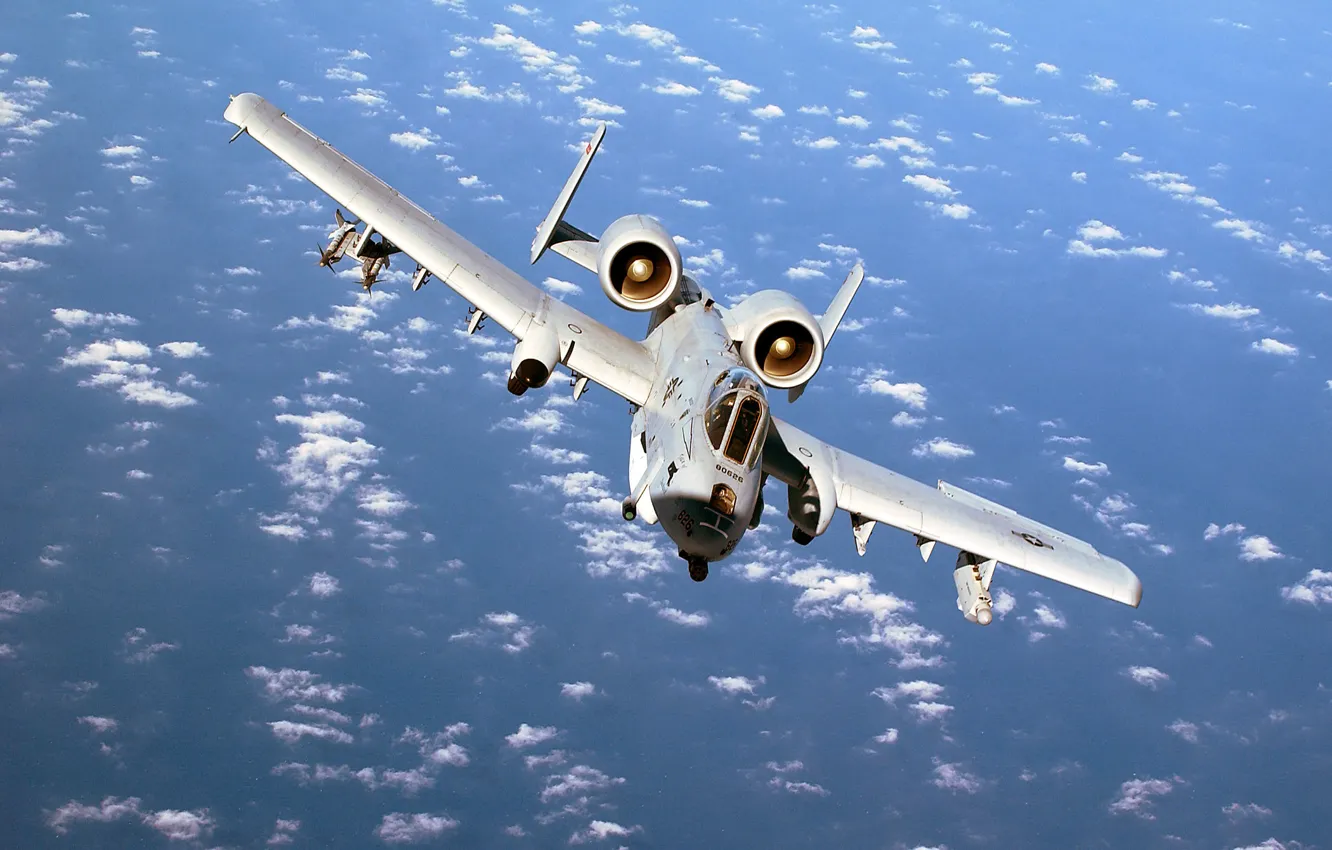 Фото обои полет, штурмовик, американский, A-10, Thunderbolt II, одноместный, бронированный, двухдвигательный