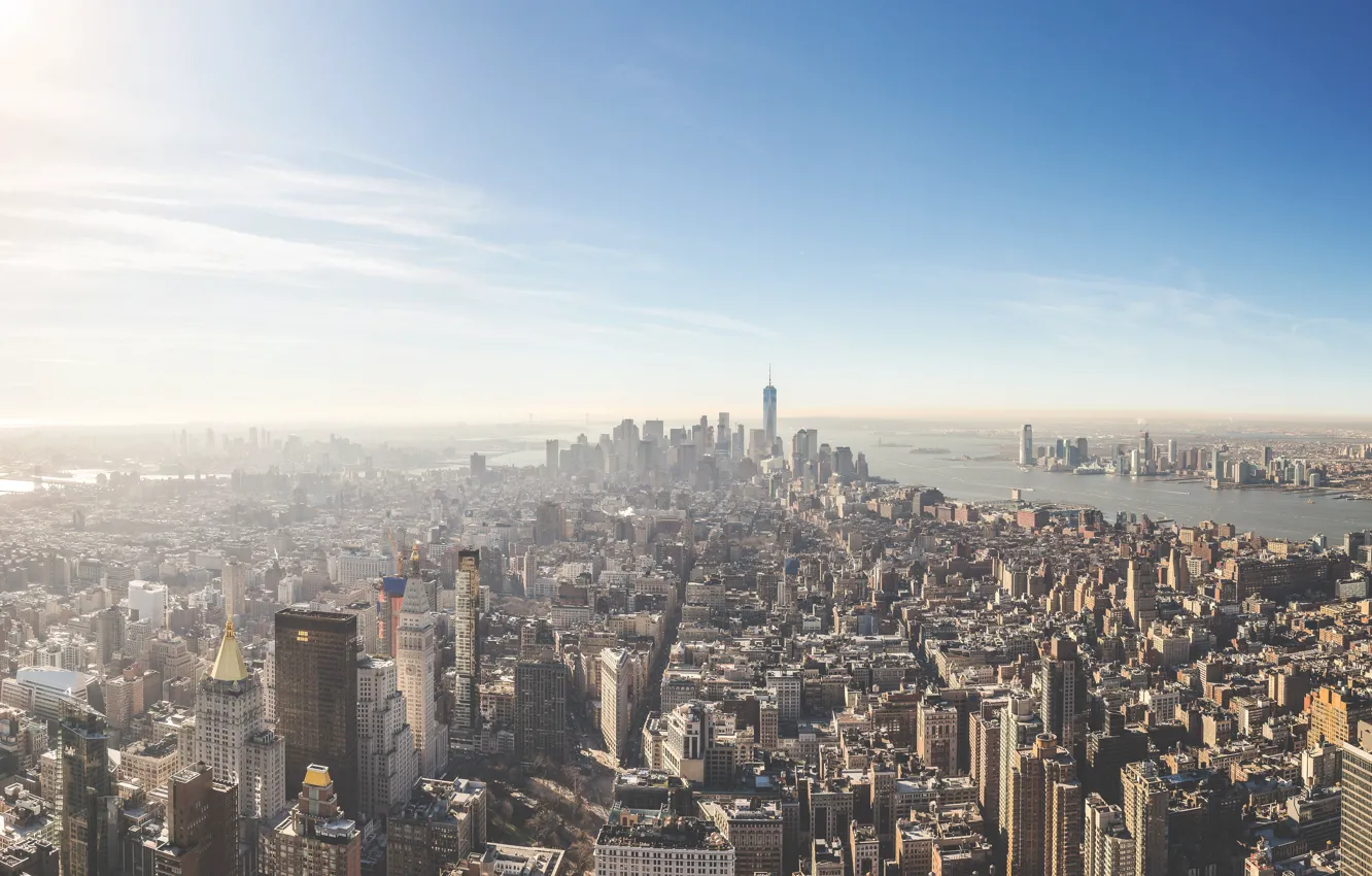 Фото обои United States, skyline, New York, Manhattan, NYC, New York City, Empire State Building, buildings