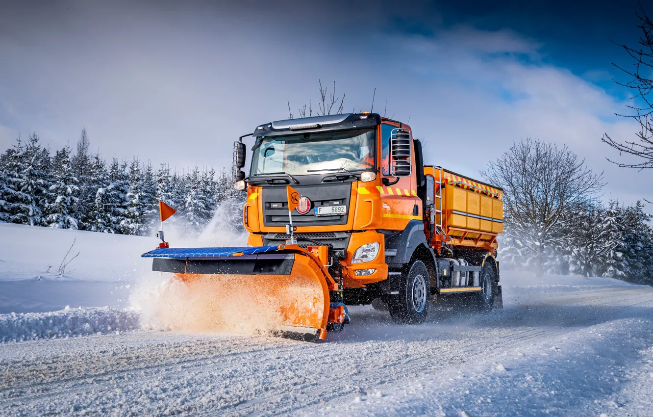 Фото обои phoenix, 4x2, tatra, snow plow
