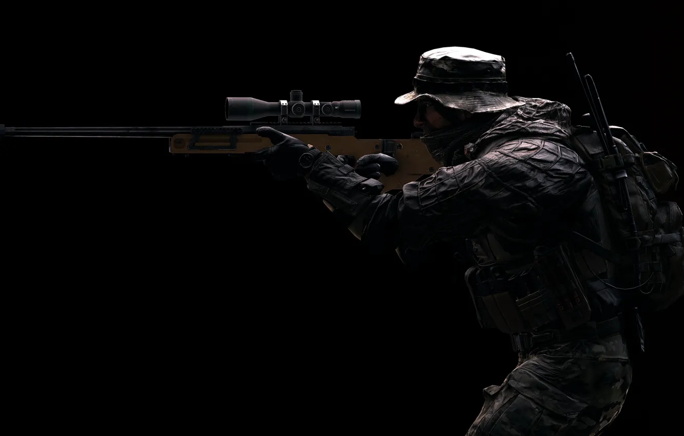 Фото обои оружие, фон, солдат, винтовка, экипировка, снайперская, Battlefield 4