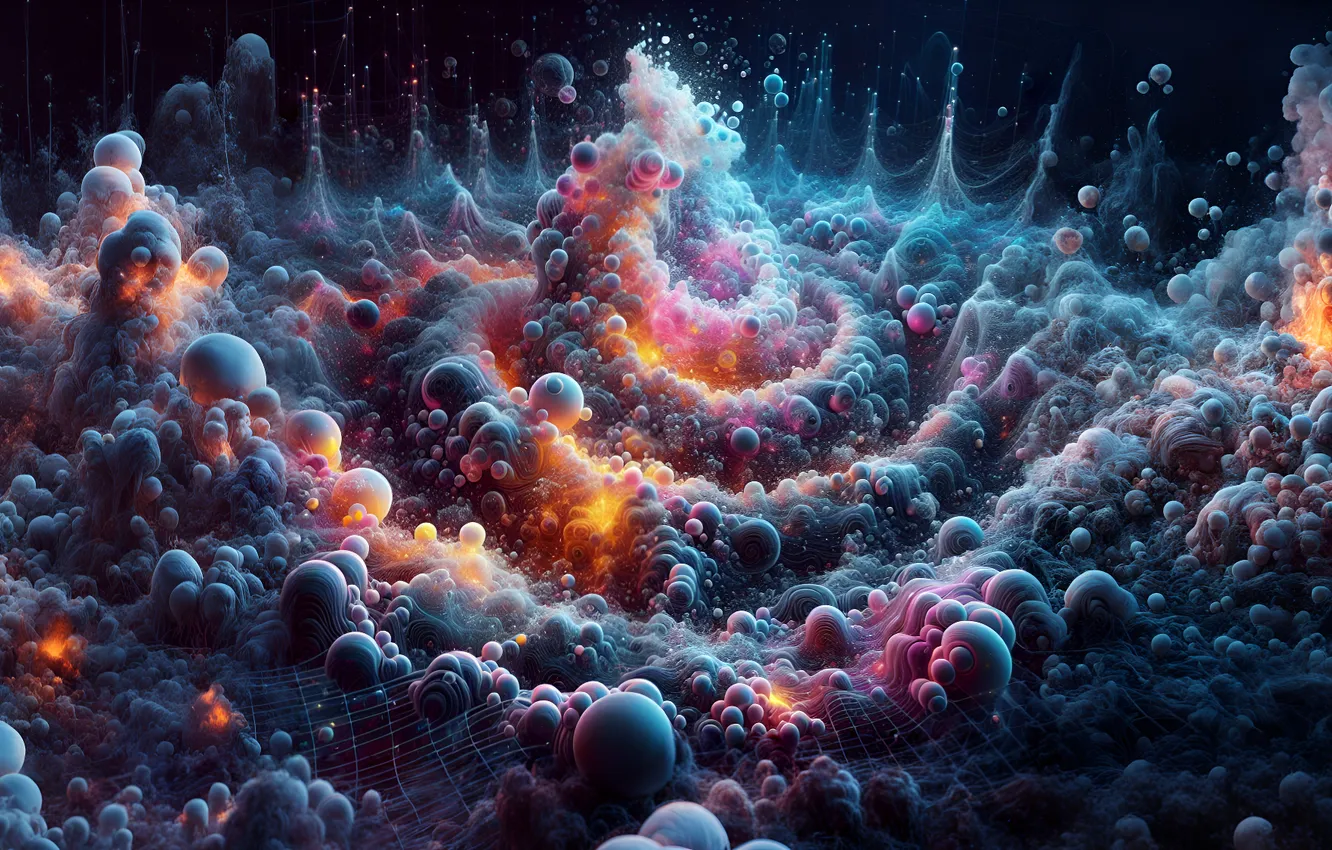 Фото обои wallpaper, Abstract, Foam, Quantum, Boiling